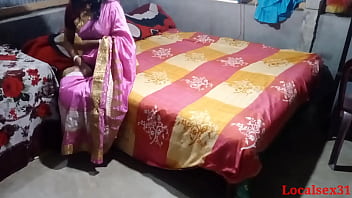 Indian wife in pink saree gets fucked hard on camera