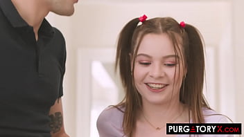 Tiny Adrianna Jade gets a doggystyle treatment in PURGATORYX